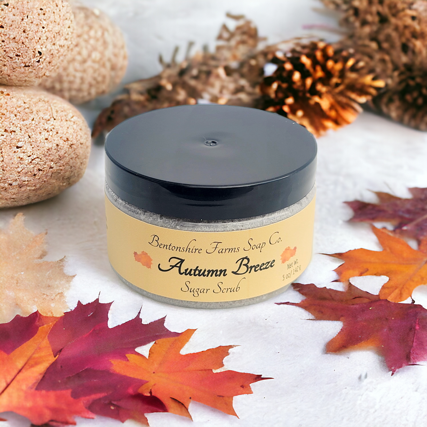 Autumn Breeze Sugar Scrub – Emulsified Body Polish with Fig & Maple Vanilla