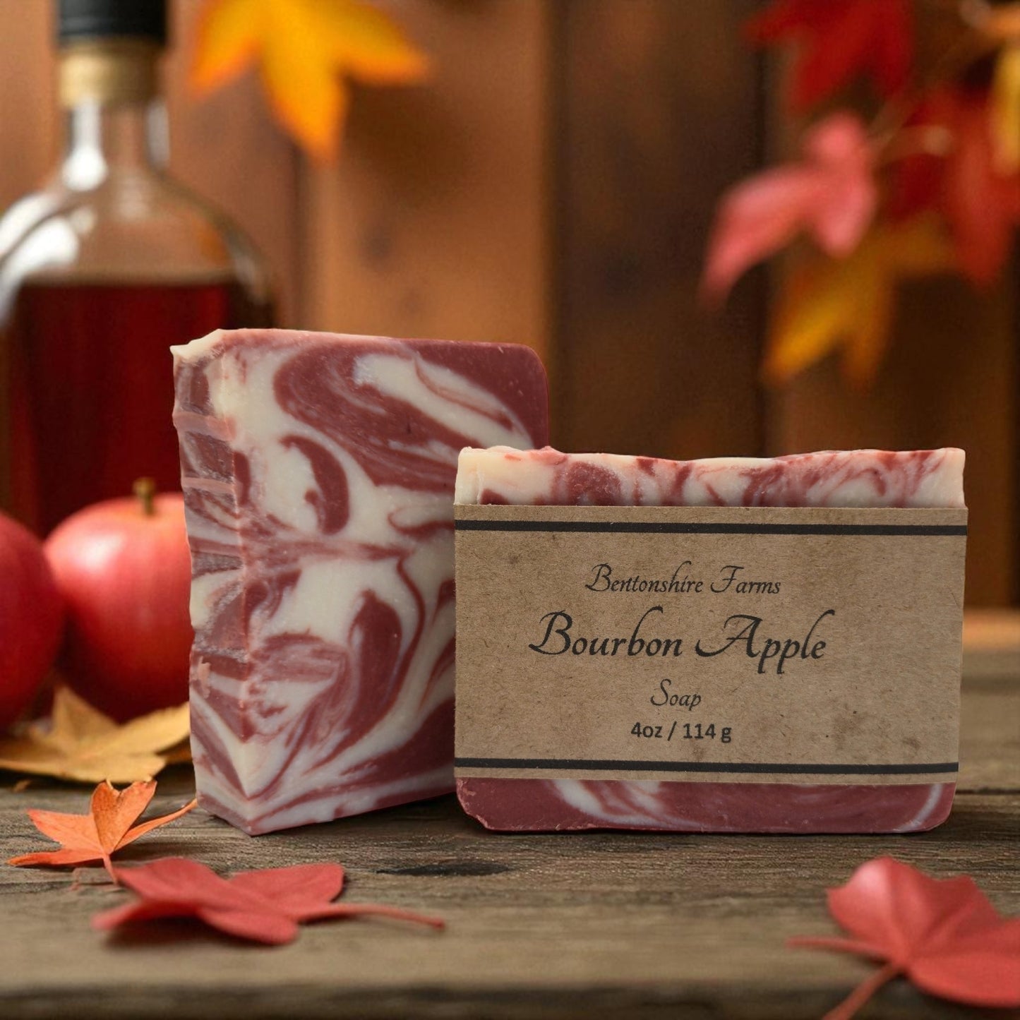 Bourbon Apple Handmade Soap – Spiced Apple & Bourbon Vegan Bar