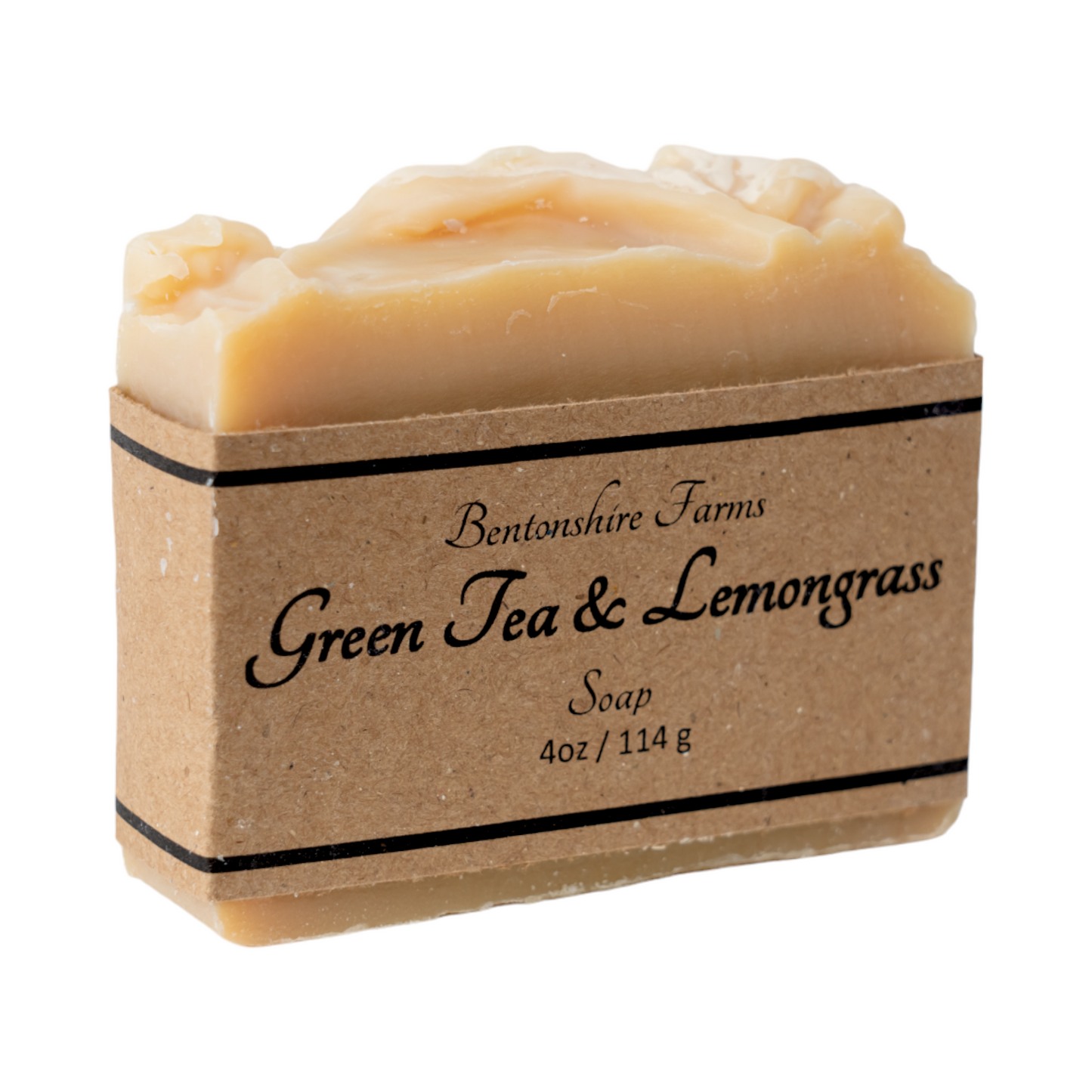Green Tea & Lemongrass Handmade Soap – Cold Process Bar with Essential Oil
