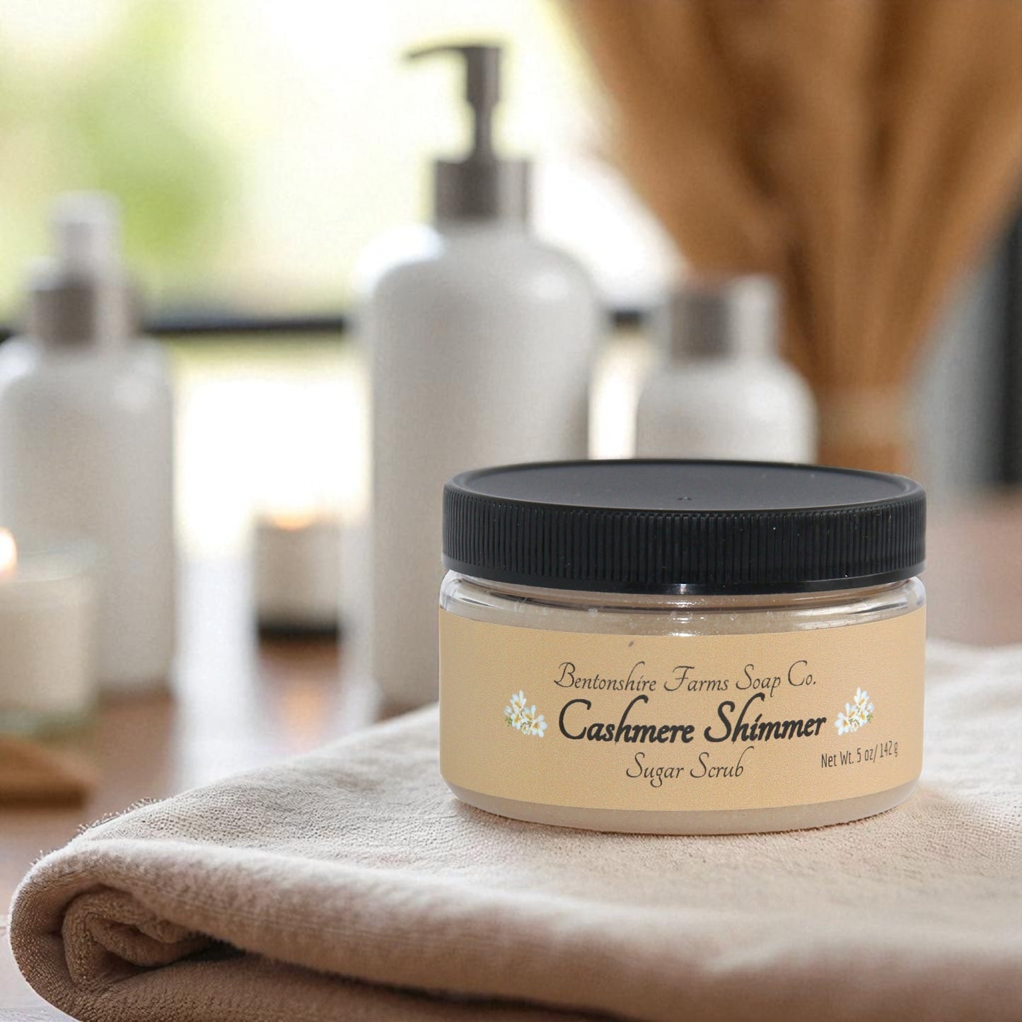Cashmere Shimmer Sugar Scrub – Exfoliating Body Polish with Subtle Glow