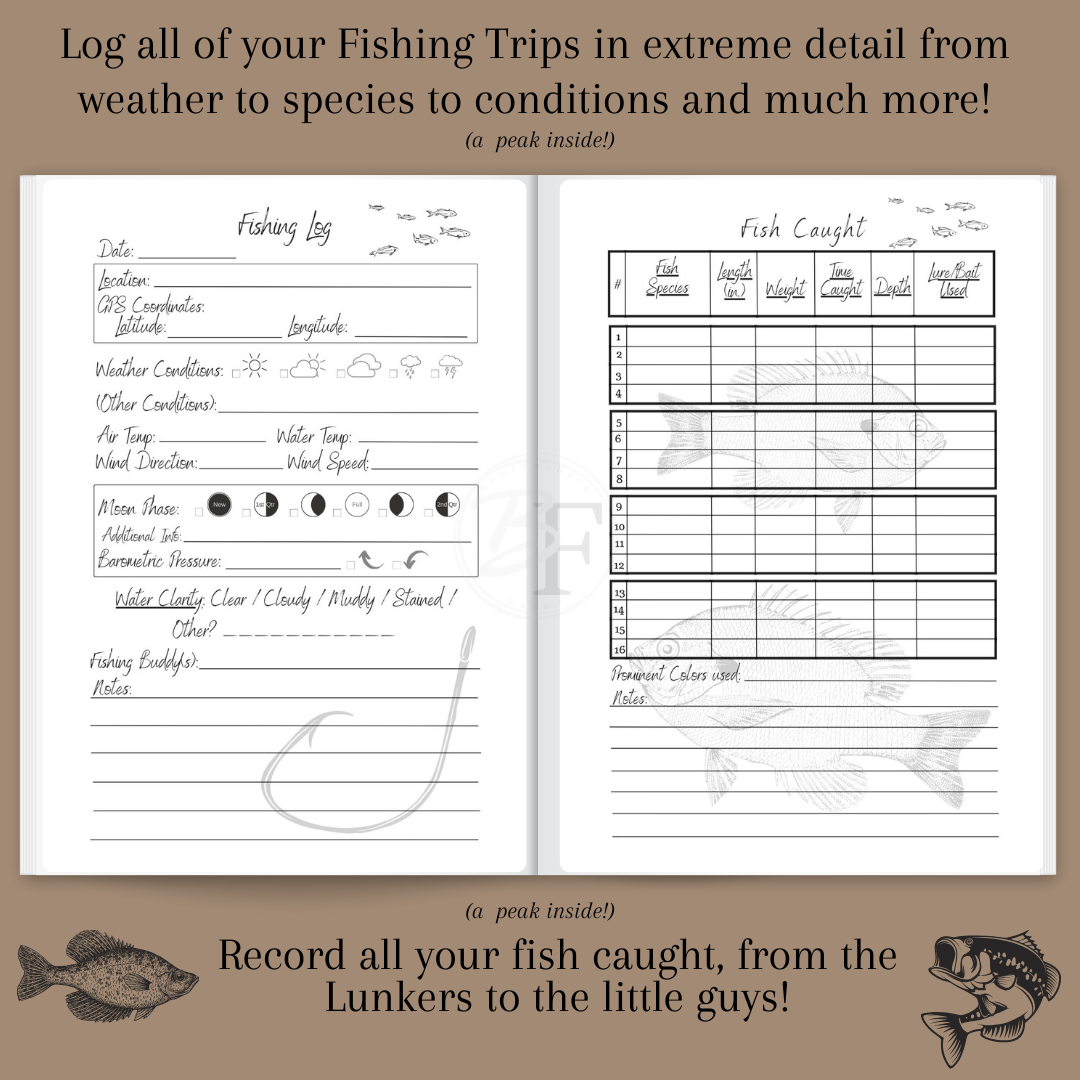 Fishing Log Book – Track Catches, Conditions & Trips