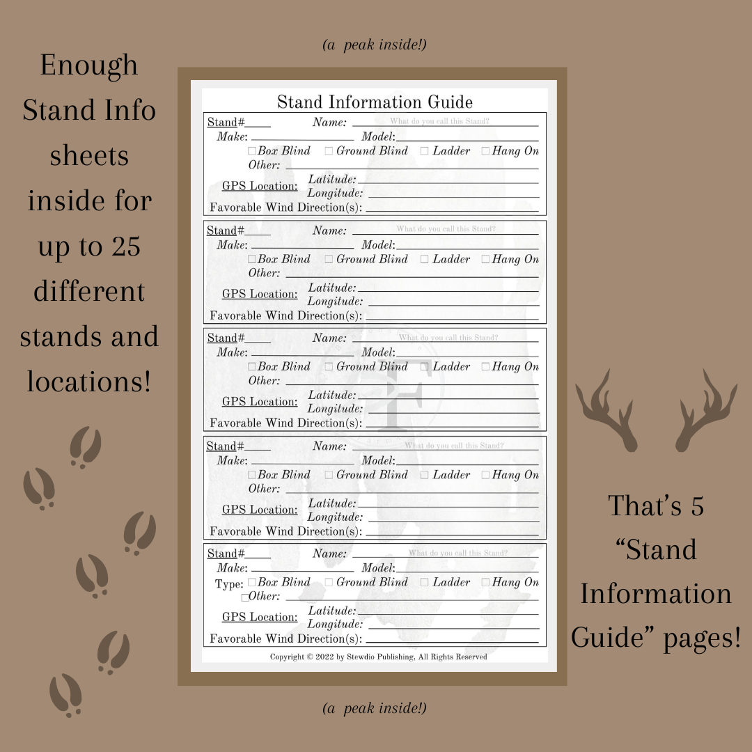Deer Hunting Log Book