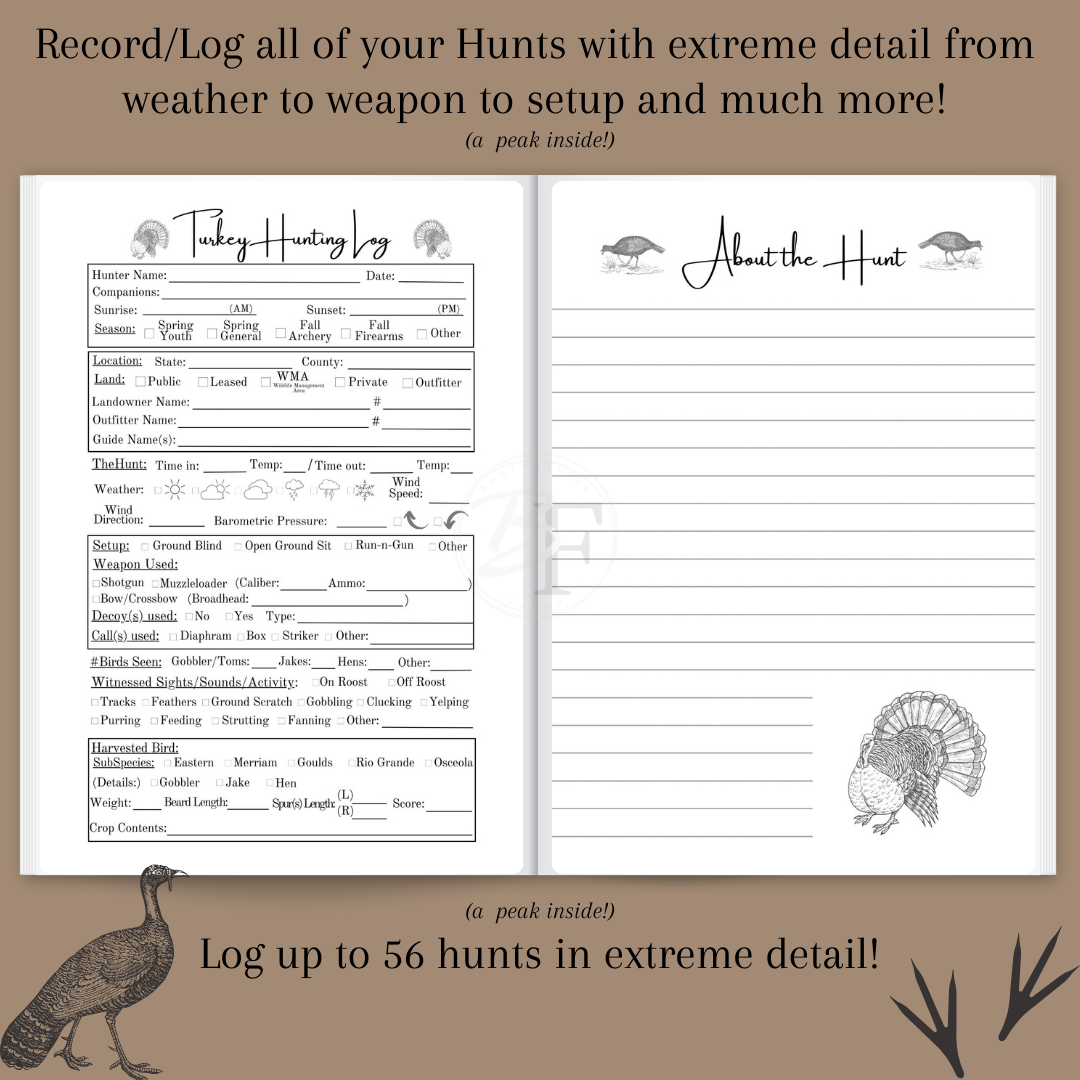 Turkey Hunting Log Book