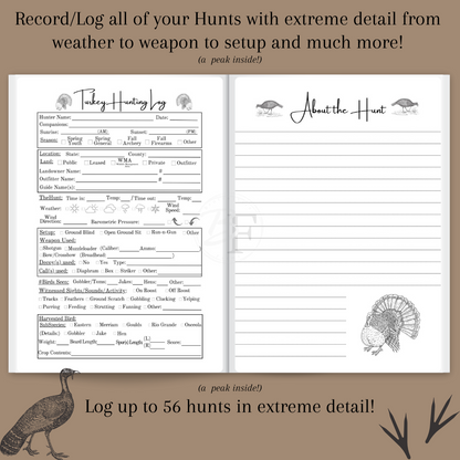 Turkey Hunting Log Book